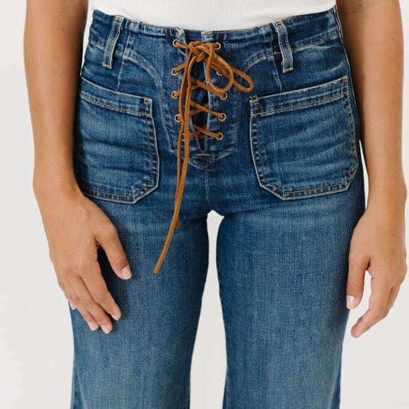 Nili Lotan Florence Lace Up Jean - Picture 4 of 5